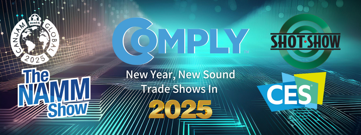 an image depicting what trade shows Comply Foam will be attending in the year 2025