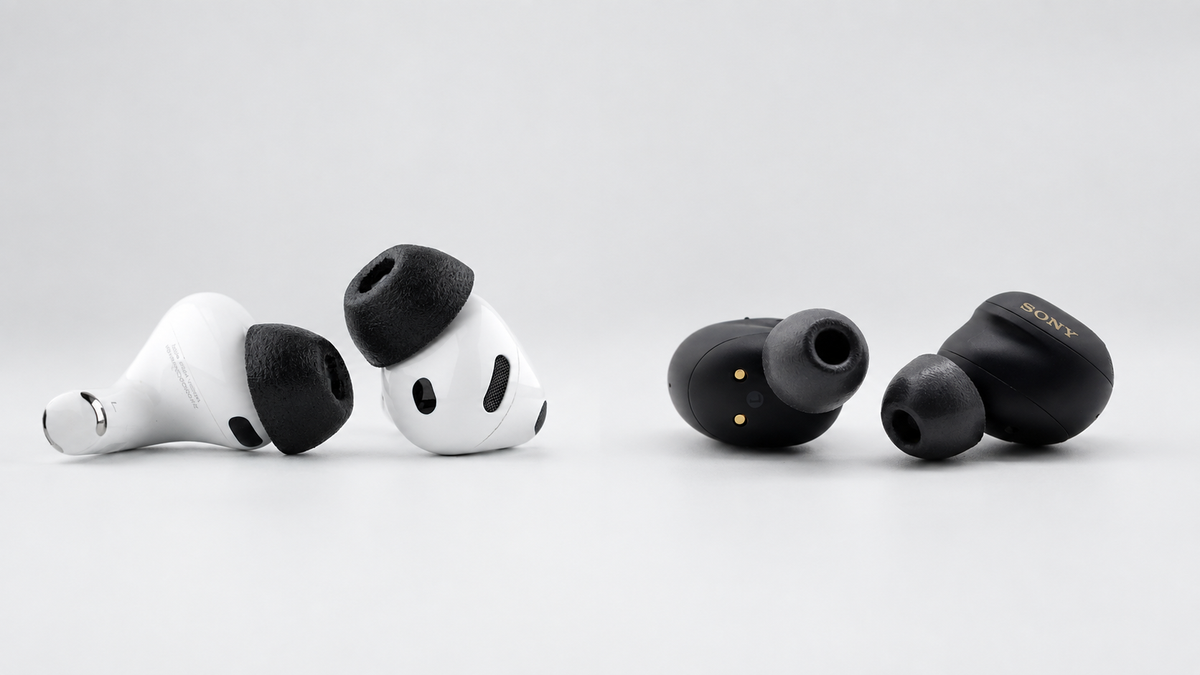 Sony WF-1000XM6 and AirPods Pro 3 with Comply Foam Tips