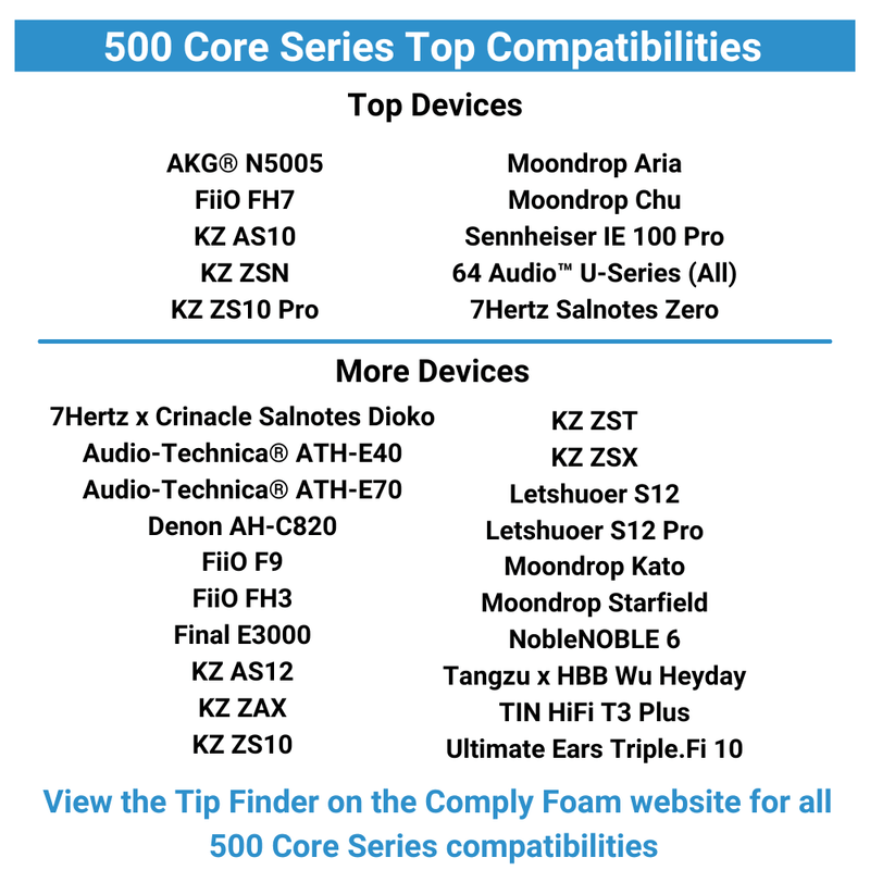Comply™ 500 Series Foam Ear Tips - Comply Foam 