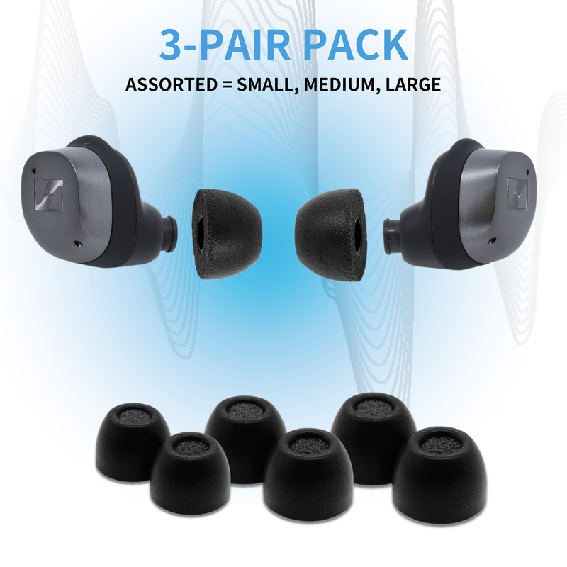 Comply Foam NEW TrueGrip Premium Ear Tips for Sennheiser MOMENTUM 3 4 and ACCENTUM