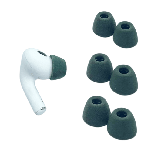 Premium Memory Foam Tips for AirPods Pro & AirPods Pro 2. No Silicone  Eartips Pain. Anti-Slip Eartips. Fit in The Charging Case, 3 Pairs (S/M/L,  Grey)