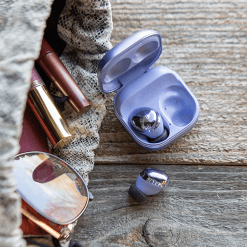 Silver samsung top galaxy buds